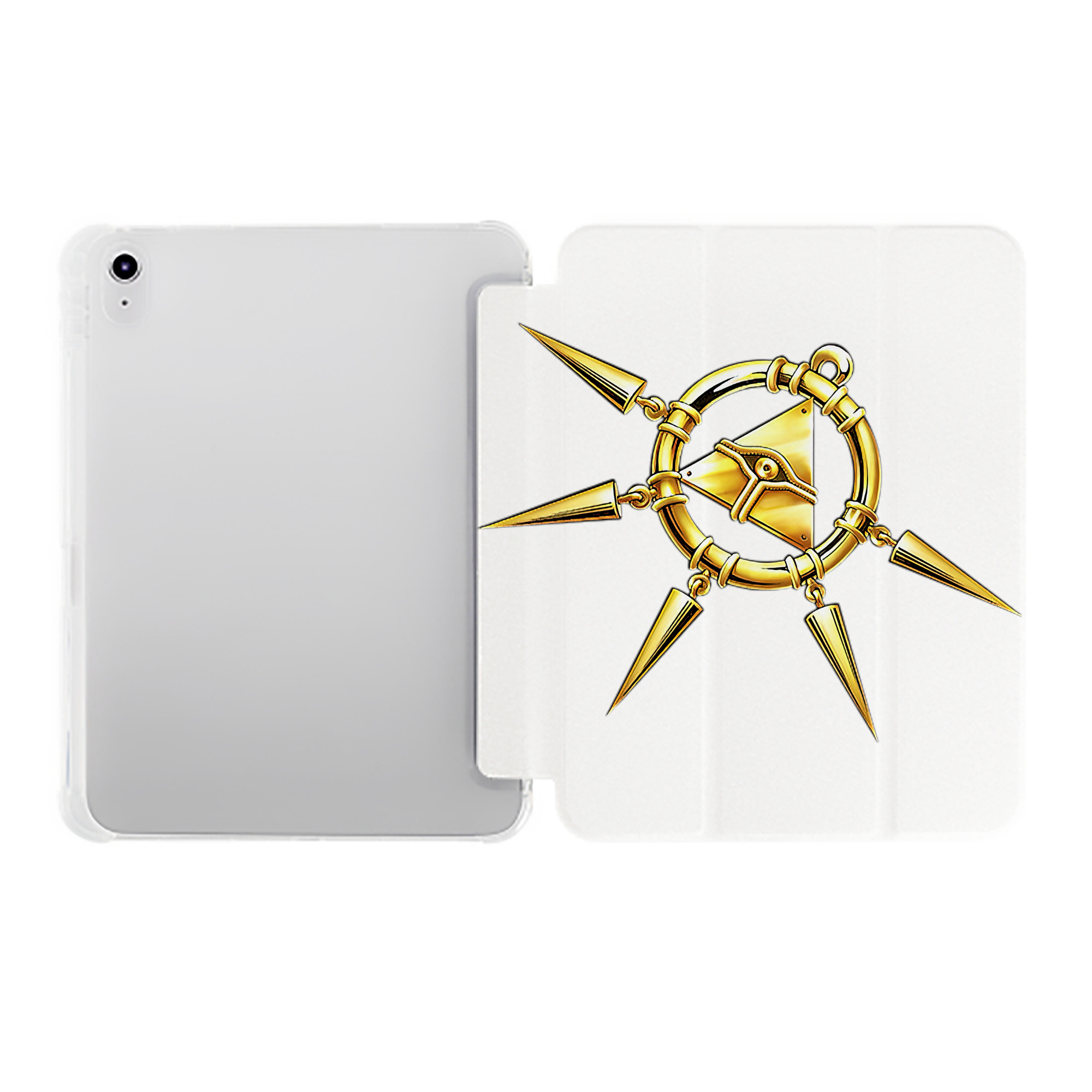 （画像用） 遊☆戯☆王 Yu-Gi-Oh! IPad ケース ペン収納付き 三つ折りスタンド PUレザー×シリコン 対応機種9.5/10.5/10.9インチ